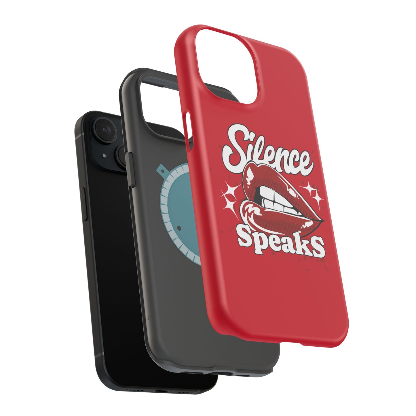 Bold Expression Magnetic Tough Cases, Phone Cover, Gift for Her, Pop Art, Trendy Accessory, Silence Speaks Design