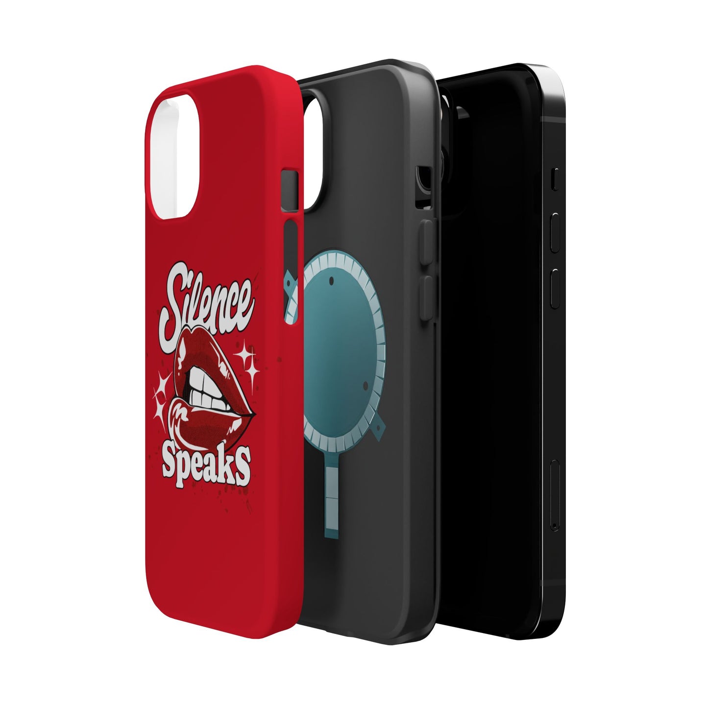 Bold Expression Magnetic Tough Cases, Phone Cover, Gift for Her, Pop Art, Trendy Accessory, Silence Speaks Design