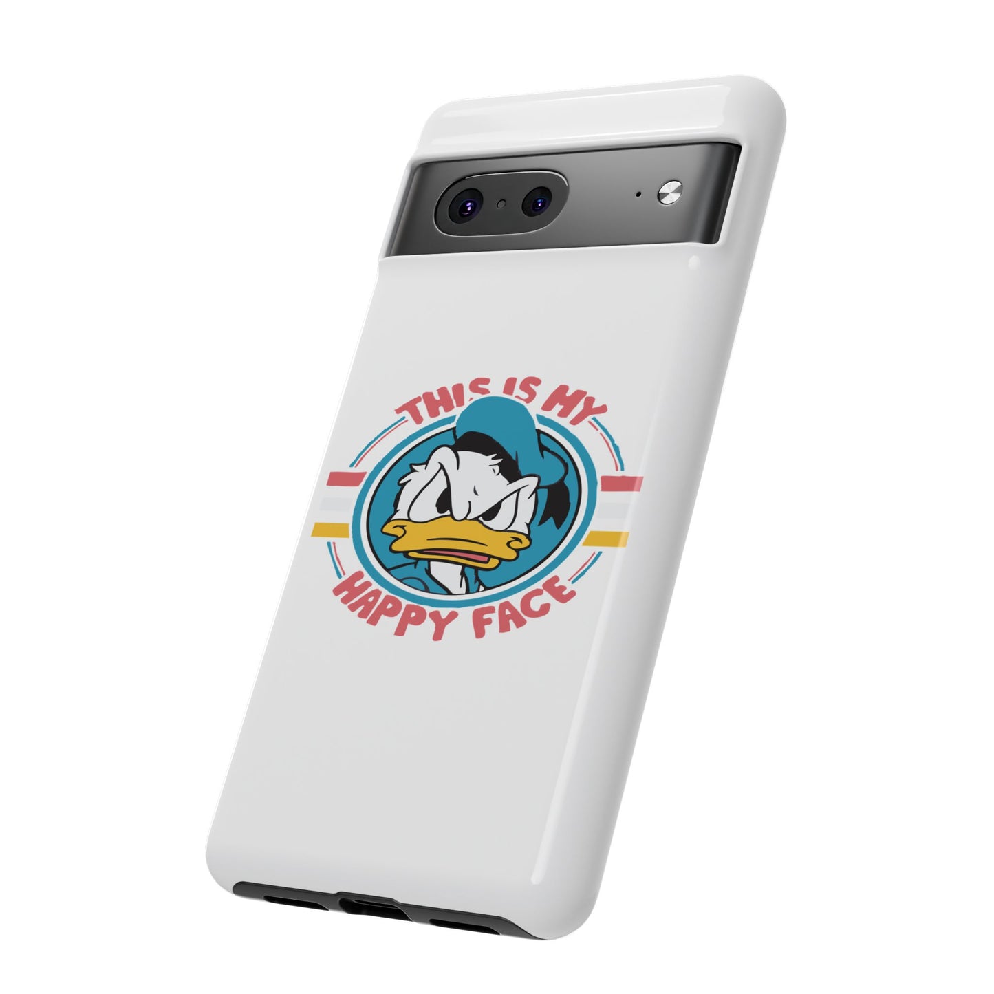 Tough Cases: This is My Happy Face Phone Case, Funny Phone Case, Donald Duck Case, Cute Phone Accessory, Gift for Disney Fans