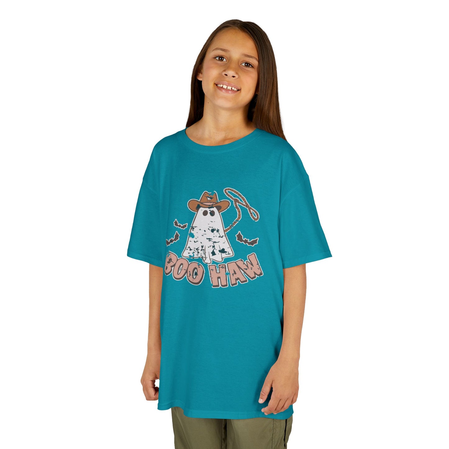 Boo Haunt Kids Tee, Halloween Shirt, Ghost Costume T-Shirt, Fun Kids Apparel, Spooky Party Outfit
