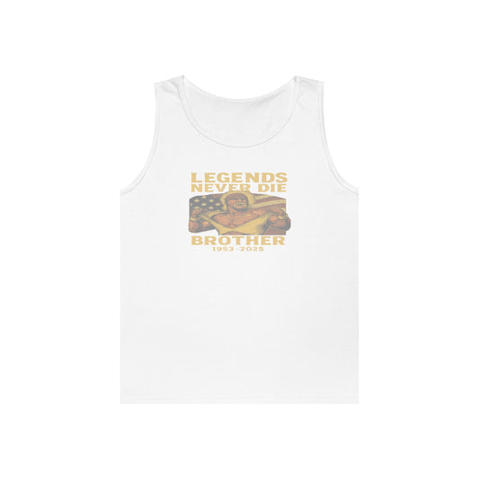 Unisex Heavy Cotton Tank Top | Legends Never Die Brother, Memorial Gift, Casual Wear, Summer Outfit, Unique Tribute