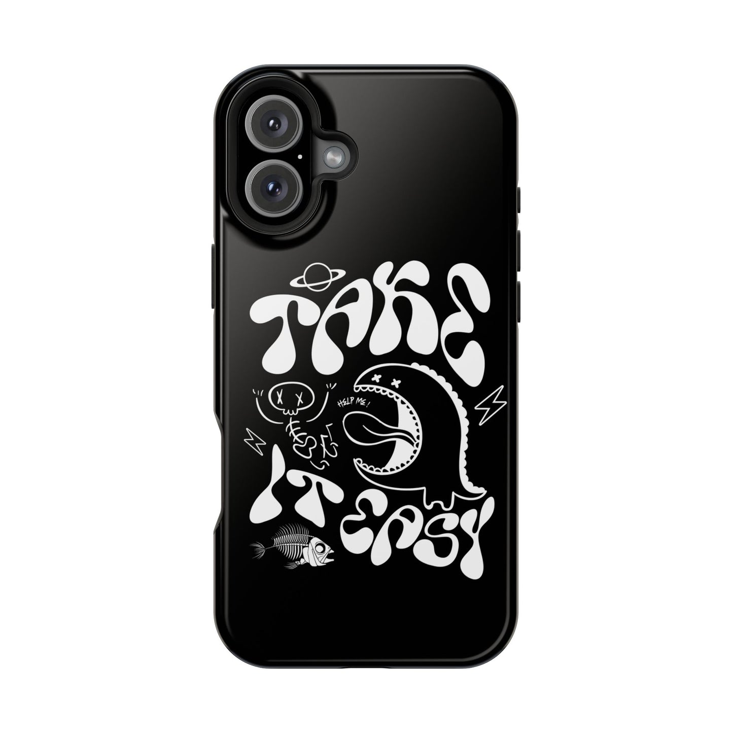 Magnetic Phone Case - Take It Easy Design, Cute Phone Cover, Gift for Him or Her, Trendy Accessories, Unique Tech Gifts