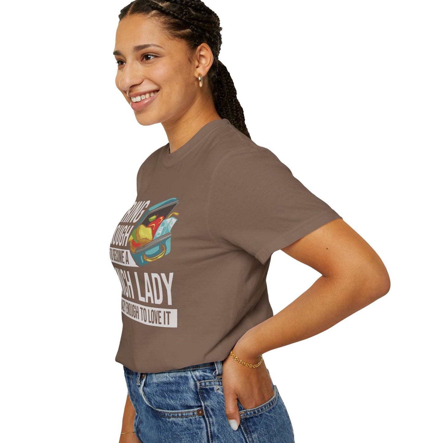 Lunch Lady Humor Unisex T-Shirt, Caring Enough to Become a Lunch Lady, Teacher Gift, Appreciation Gift, Funny T-Shirt, School Staff Tee