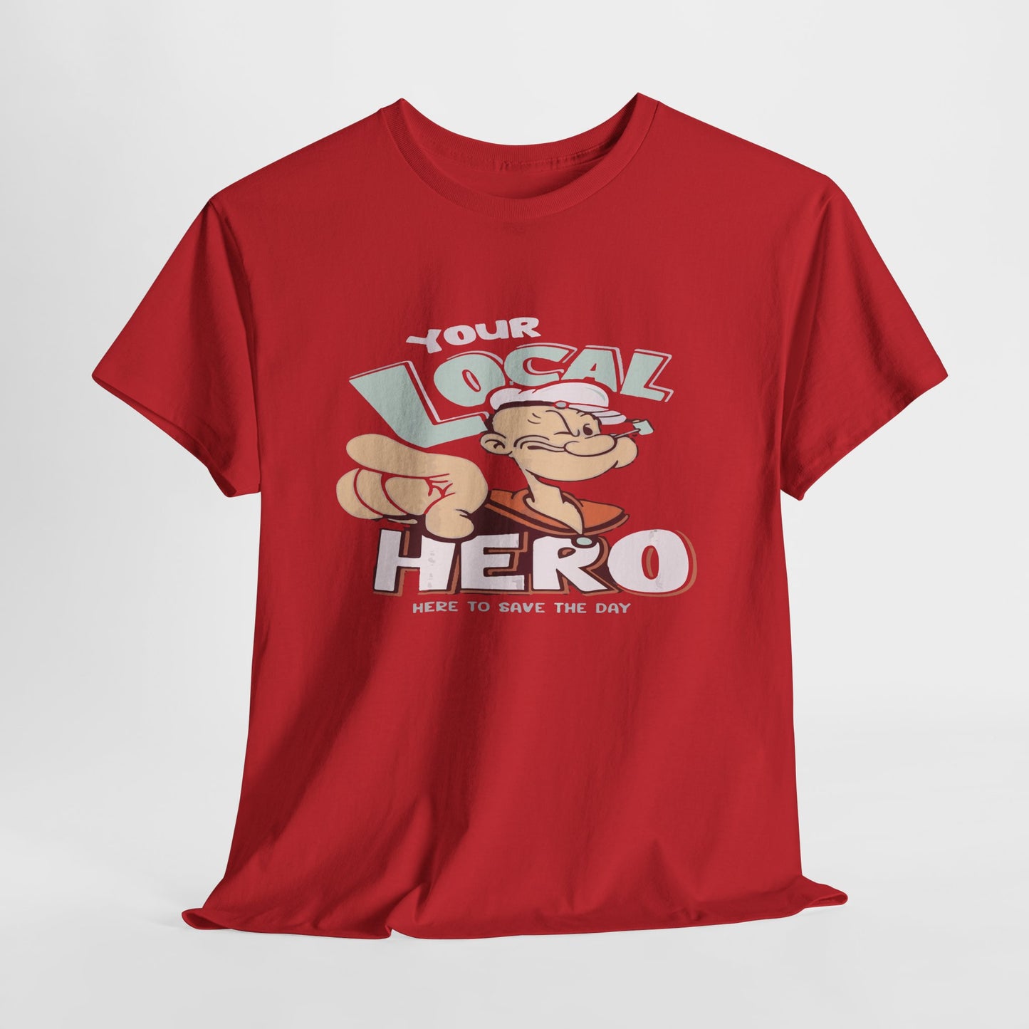 Local Hero Unisex Heavy Cotton Tee | Cool Graphic Tee for Everyday Wear, Gift for Friends, Casual Style, Birthday Gift, Gift for Heroes