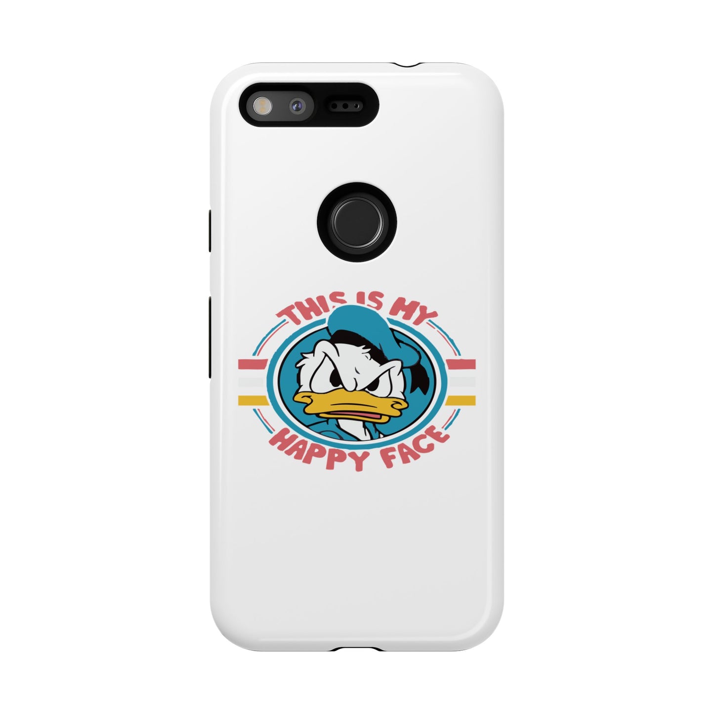 Tough Cases: This is My Happy Face Phone Case, Funny Phone Case, Donald Duck Case, Cute Phone Accessory, Gift for Disney Fans