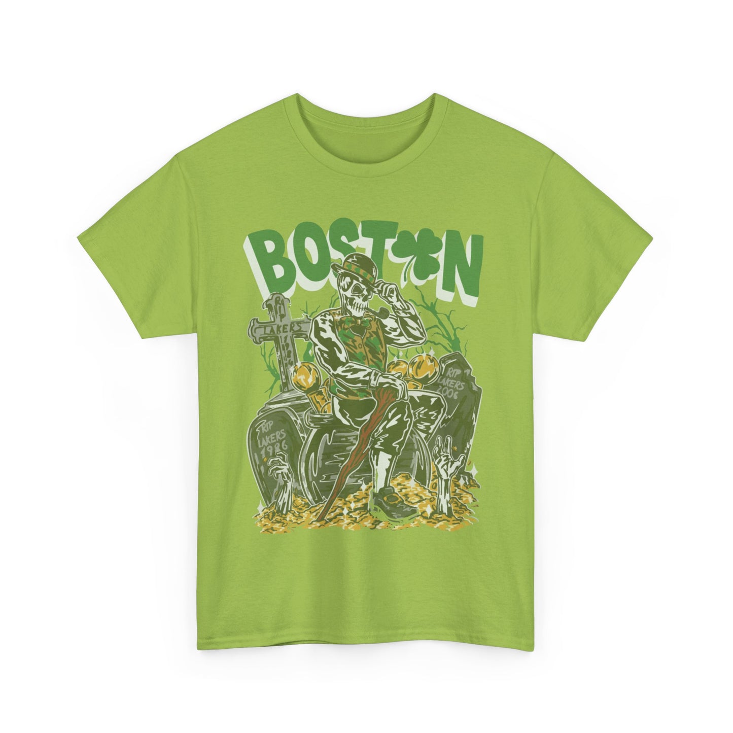 Boston Graphic Tee, Unisex Heavy Cotton T-Shirt, Vintage Boston Shirt, Irish Pride Apparel, St. Patrick's Day Gift, Casual Wear