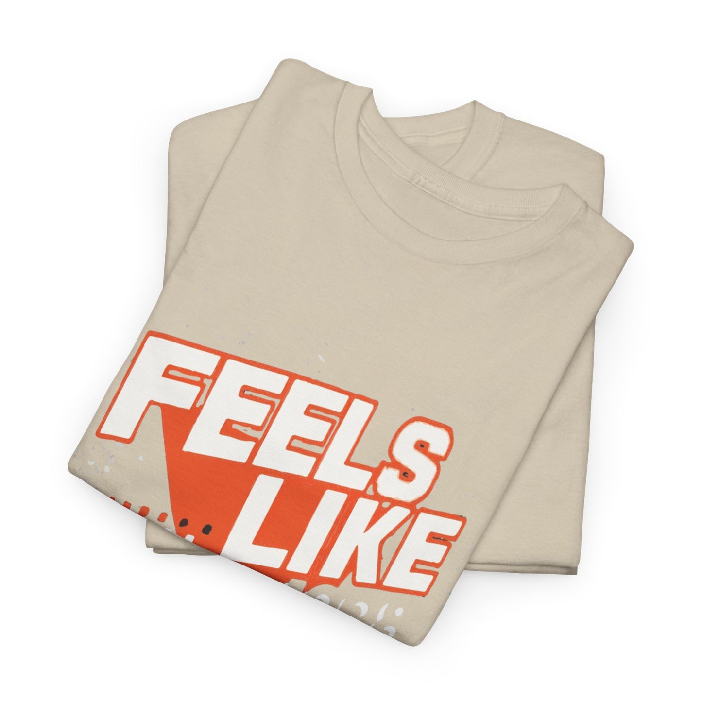 Unisex Heavy Cotton Tee - 'Feels Like' Retro Football Tee, Casual Style, Game Day Shirt, Gift for Sports Fans, Outdoor Activities
