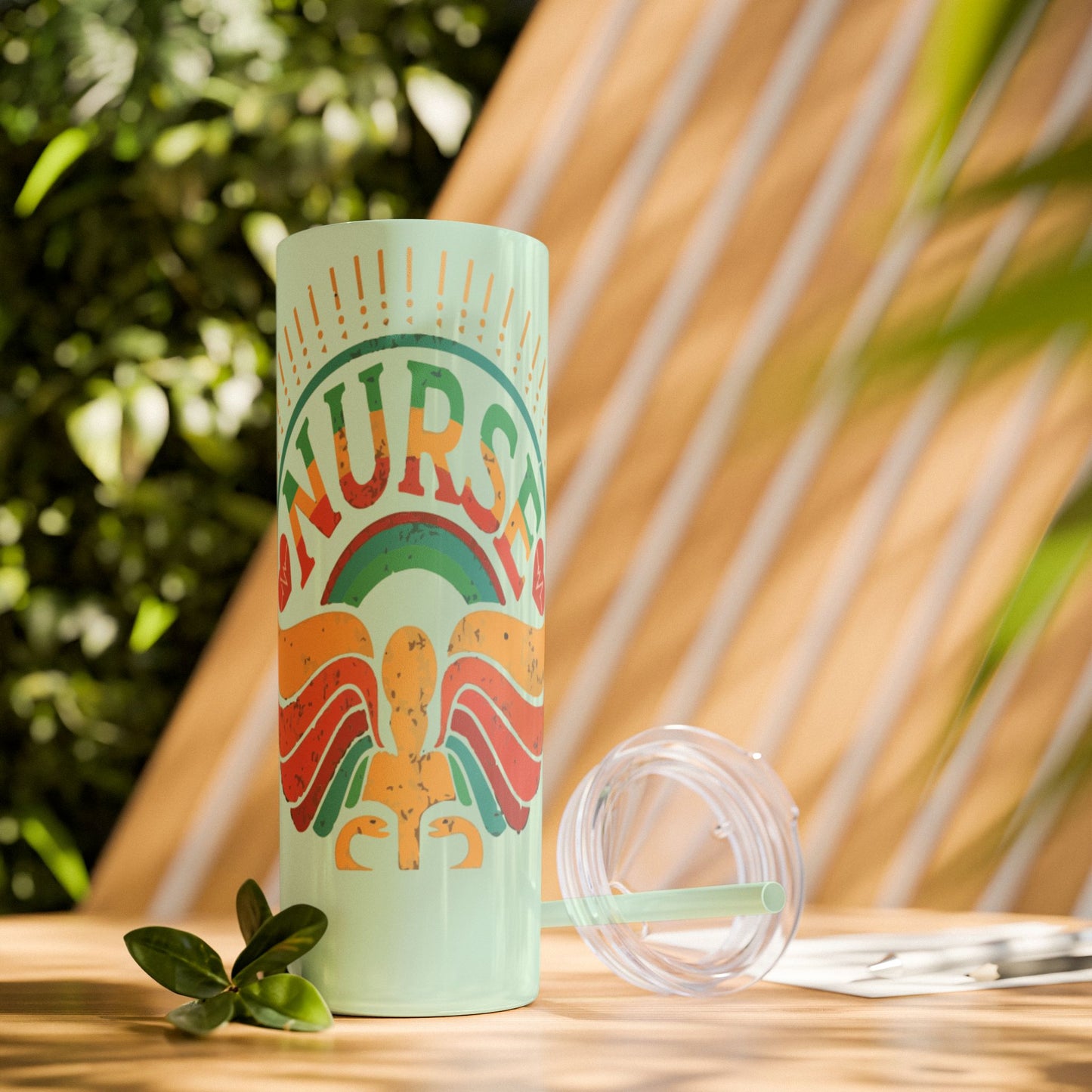 Nurse Skinny Tumbler, 20oz, Motivational Drinkware, Gift for Nurses, Summer Hydration, Nurse Appreciation Day