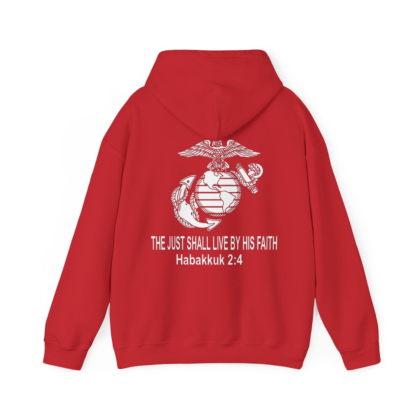 the Just shall Live by Faith Heavy Blend™ Hooded Sweatshirt