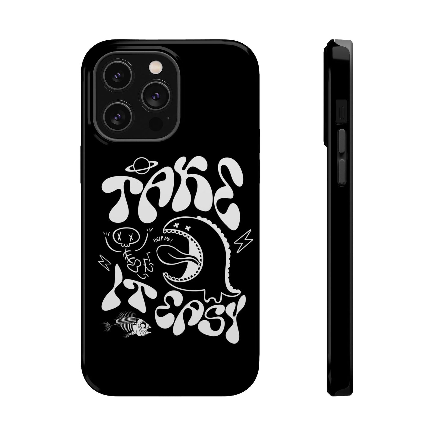 Magnetic Phone Case - Take It Easy Design, Cute Phone Cover, Gift for Him or Her, Trendy Accessories, Unique Tech Gifts