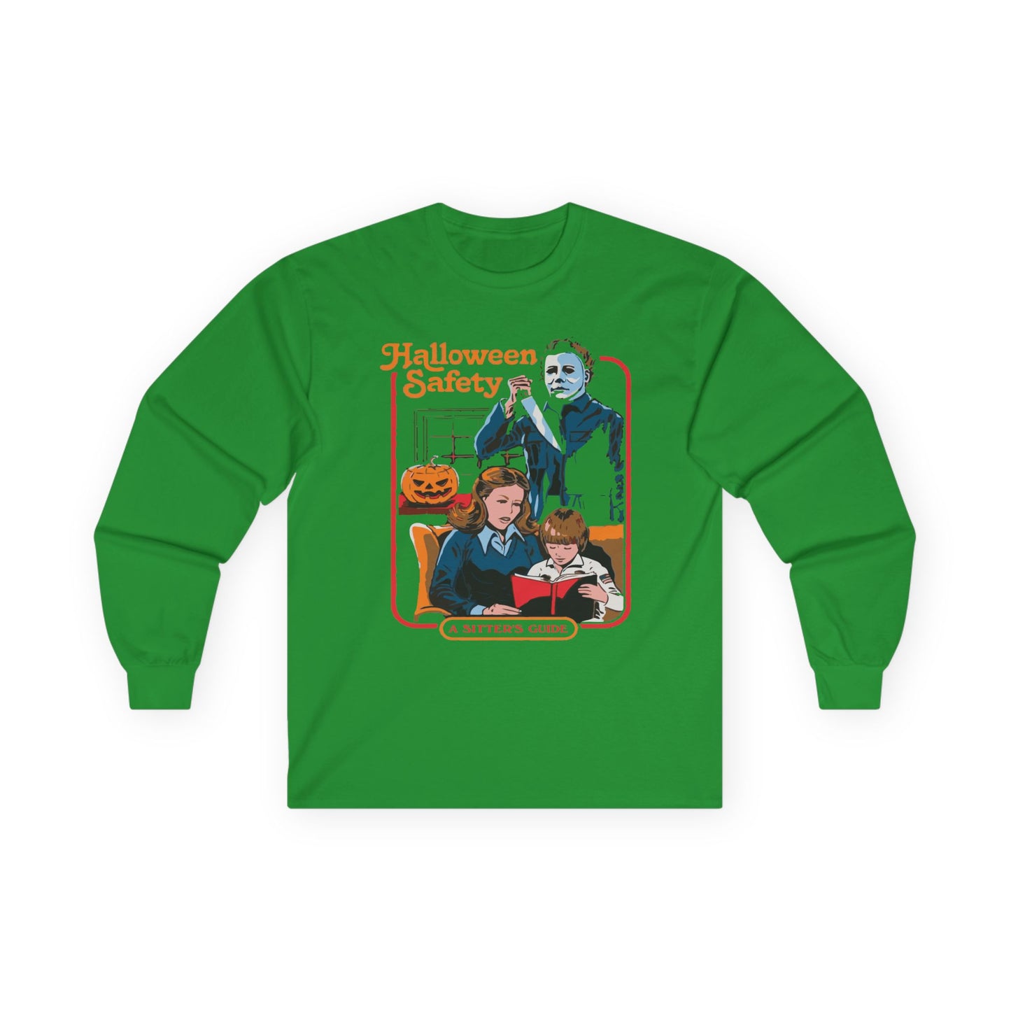 Retro Halloween Long Sleeve Tee, Unisex Tee for Fall, Halloween Safety, Spooky Season Shirt, Holiday Gift, Cozy Casual