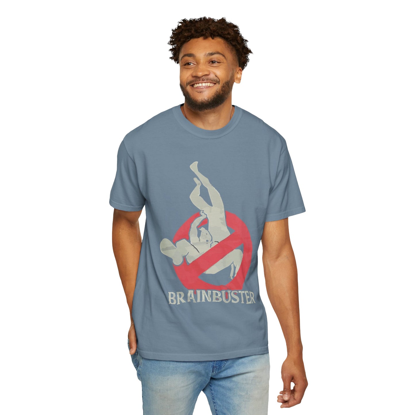 Unisex Fun Graphic T-Shirt, Graphic Tee, Casual Wear, Gift for Wrestling Fans, Brainbuster Design, Humor Apparel, Everyday Style