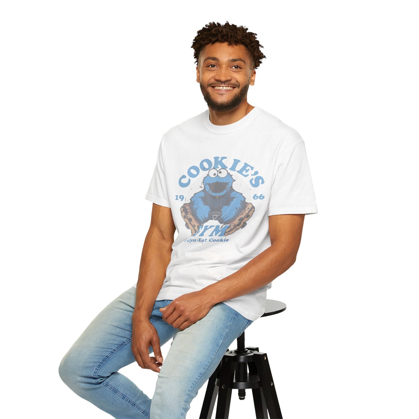 Cookie Monster Inspired Unisex T-Shirt, Fun Gift for Gamers, Casual Wear, Birthday Gift, Kitchen & Gym Motivation