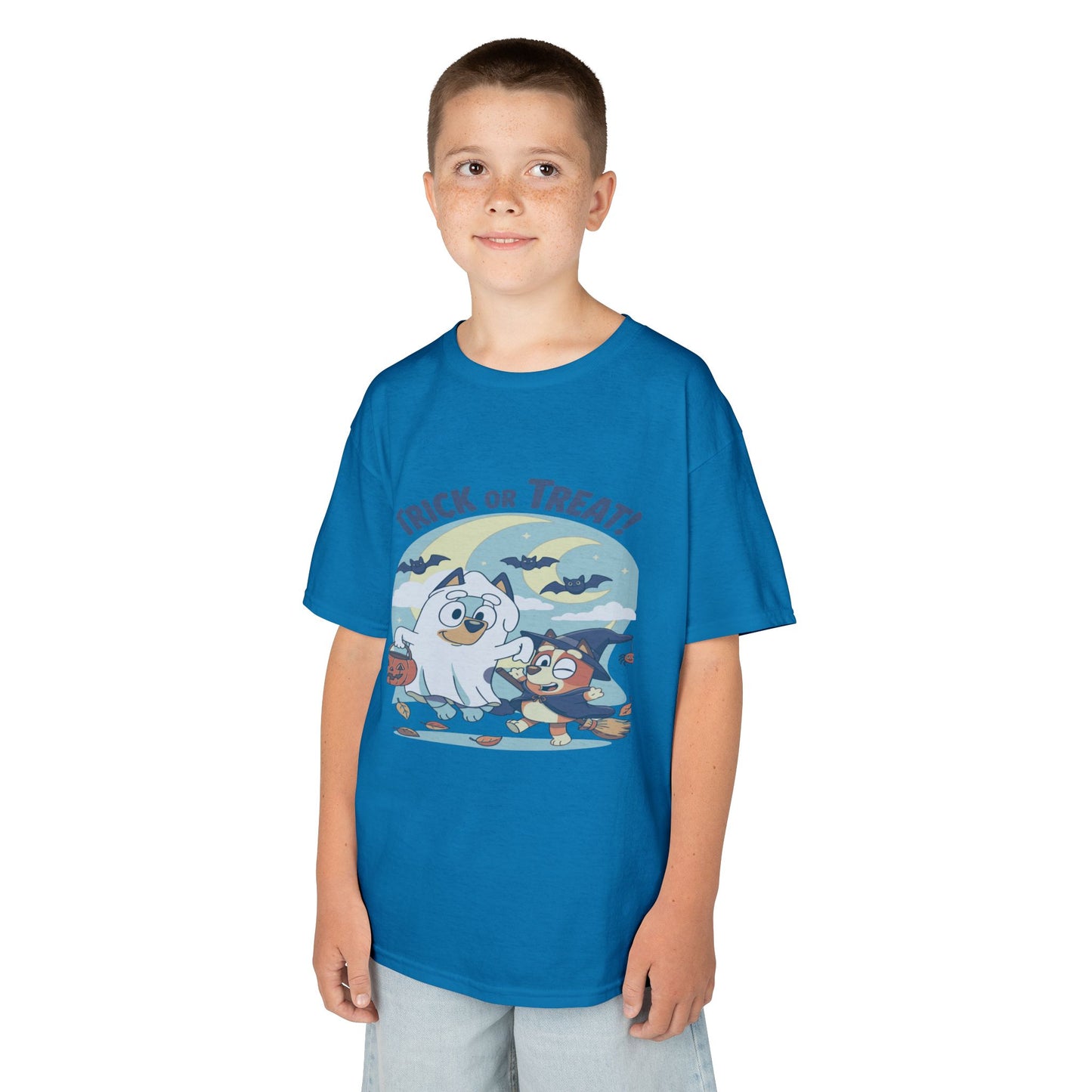 Kids Halloween T-Shirt, Trick or Treat Tee, Fun Ghost & Owl Shirt, Spooky Season Apparel, Cute Costume Top for Kids