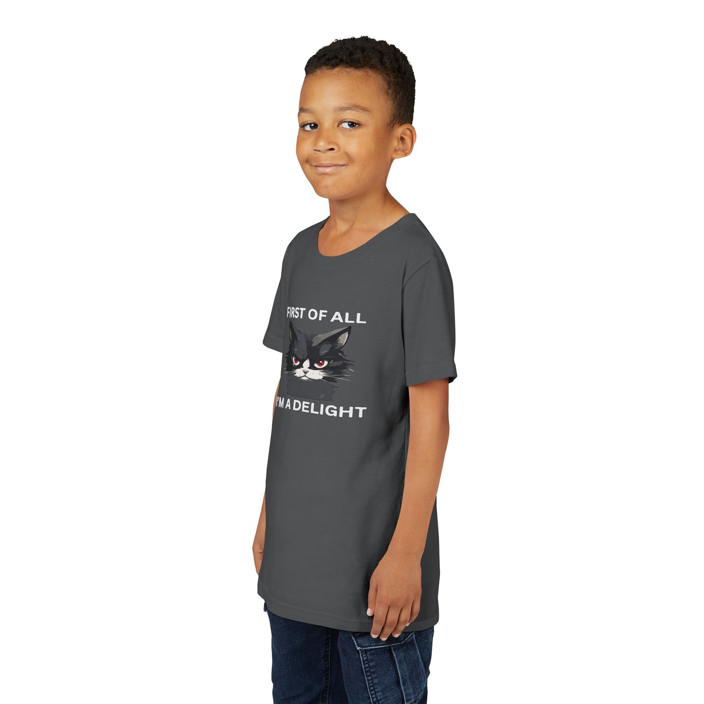 Youth Cat Humor Tee - Perfect for Cat Lovers, Birthday Gifts for Kids, Everyday Wear, Funny Quotes Shirt, Gift for Pet Lovers