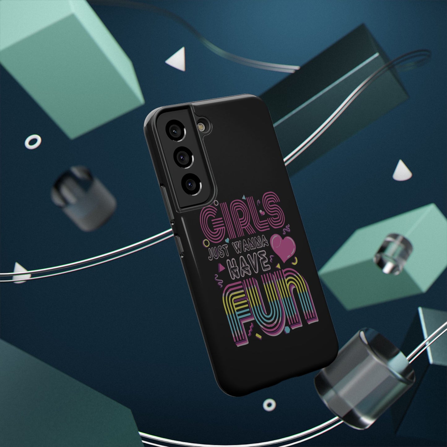 Fun Vibe Phone Case - Girls Just Wanna Have Fun Cell Case, Impact-Resistant Cover, Gift for Teens, Birthday Party Accessory, Trendy Tech