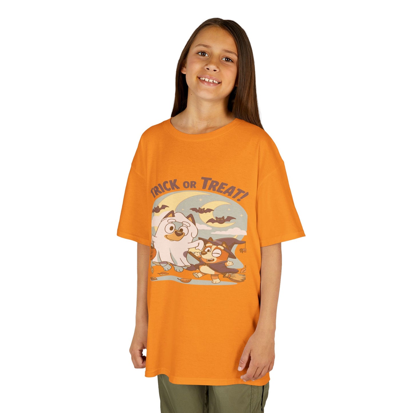 Kids Halloween T-Shirt, Trick or Treat Tee, Fun Ghost & Owl Shirt, Spooky Season Apparel, Cute Costume Top for Kids