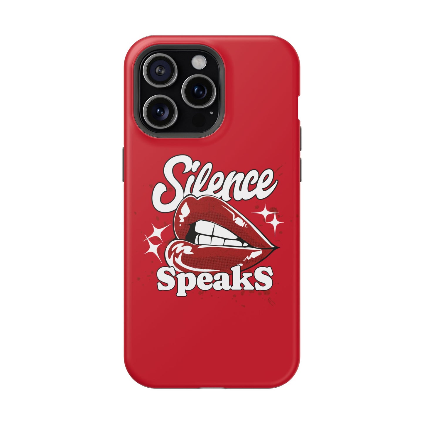 Bold Expression Magnetic Tough Cases, Phone Cover, Gift for Her, Pop Art, Trendy Accessory, Silence Speaks Design