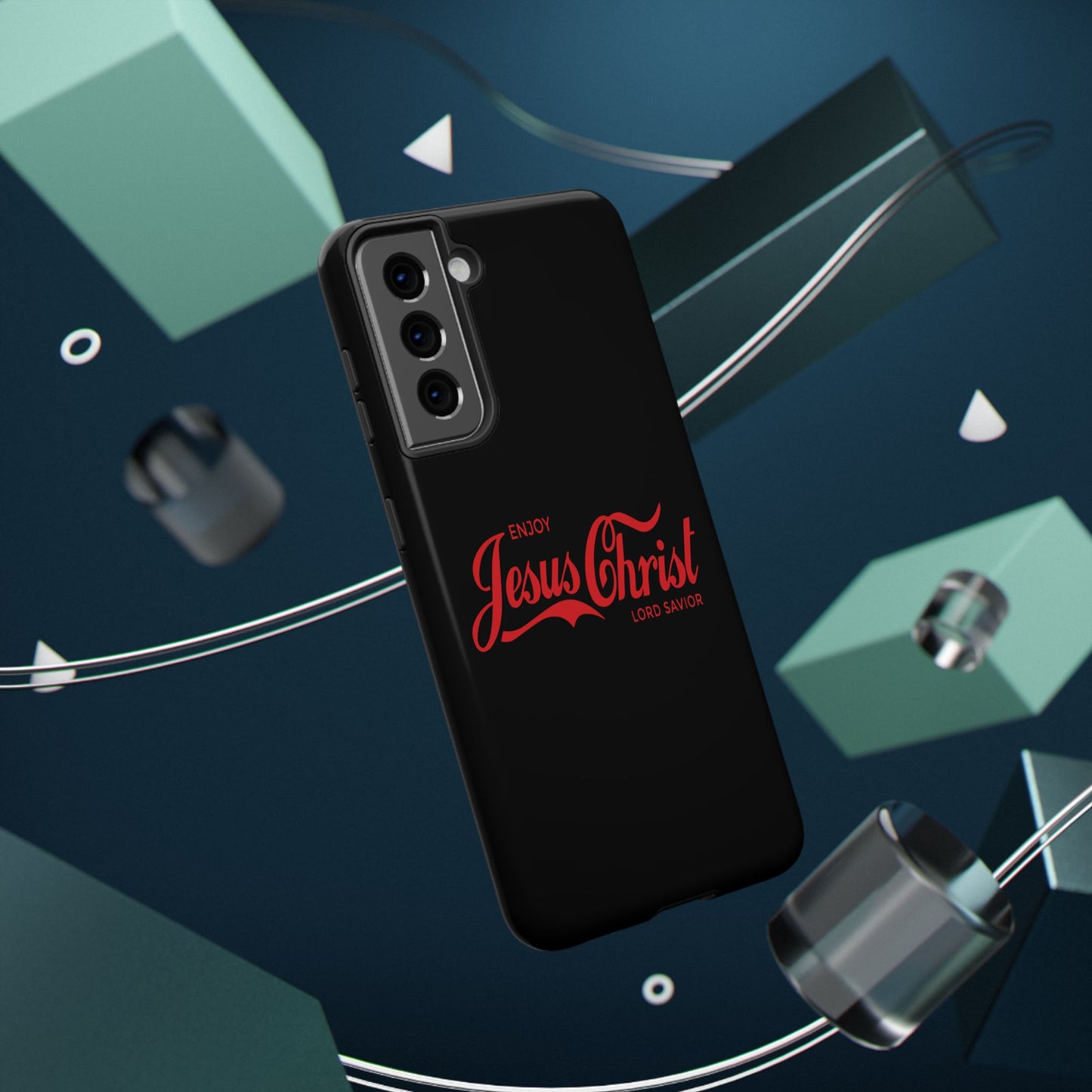 Impact-Resistant Phone Case: Enjoy Jesus Christ Lord Savior, Christian Gift, Durable Protection, Faith-Based Accessory, Holiday Gift