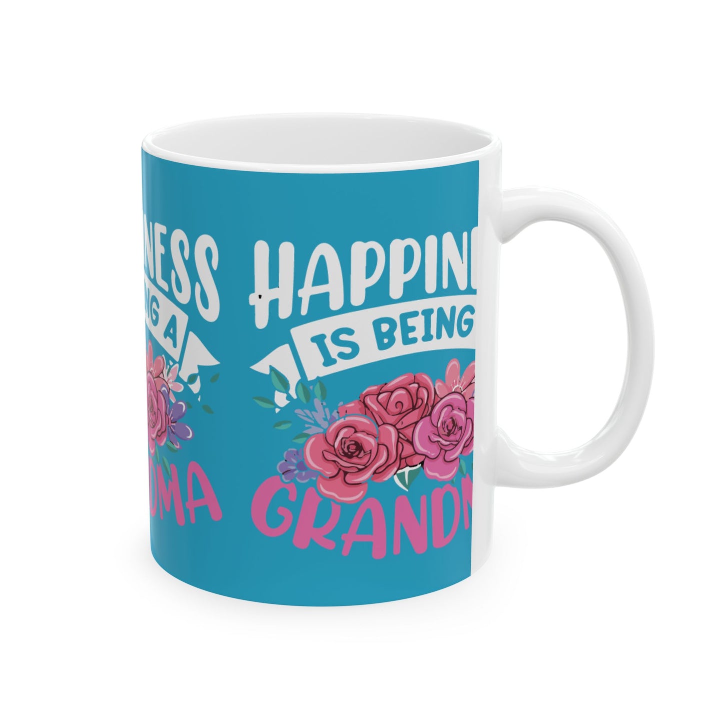 Floral Grandma Mug - Happiness is Being a Grandma - Perfect Gift for Mother's Day