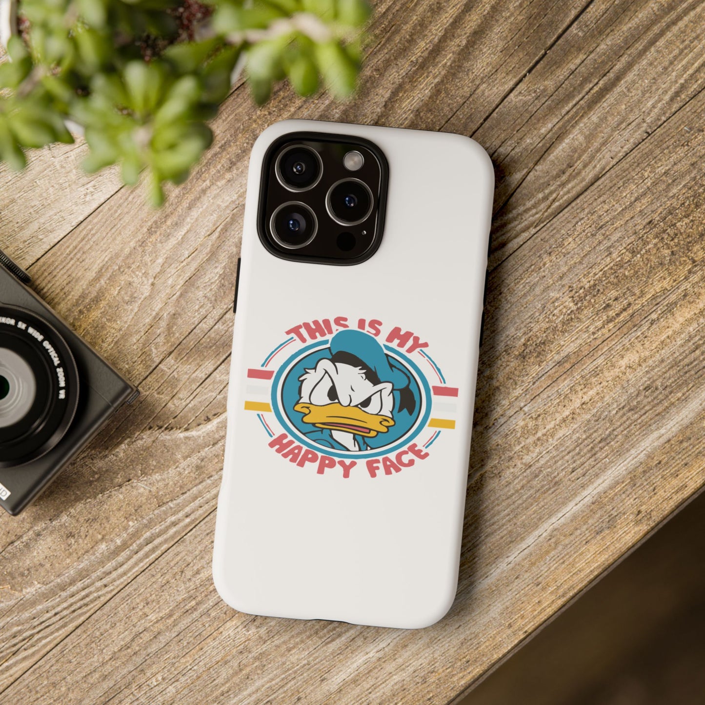 Tough Cases: This is My Happy Face Phone Case, Funny Phone Case, Donald Duck Case, Cute Phone Accessory, Gift for Disney Fans