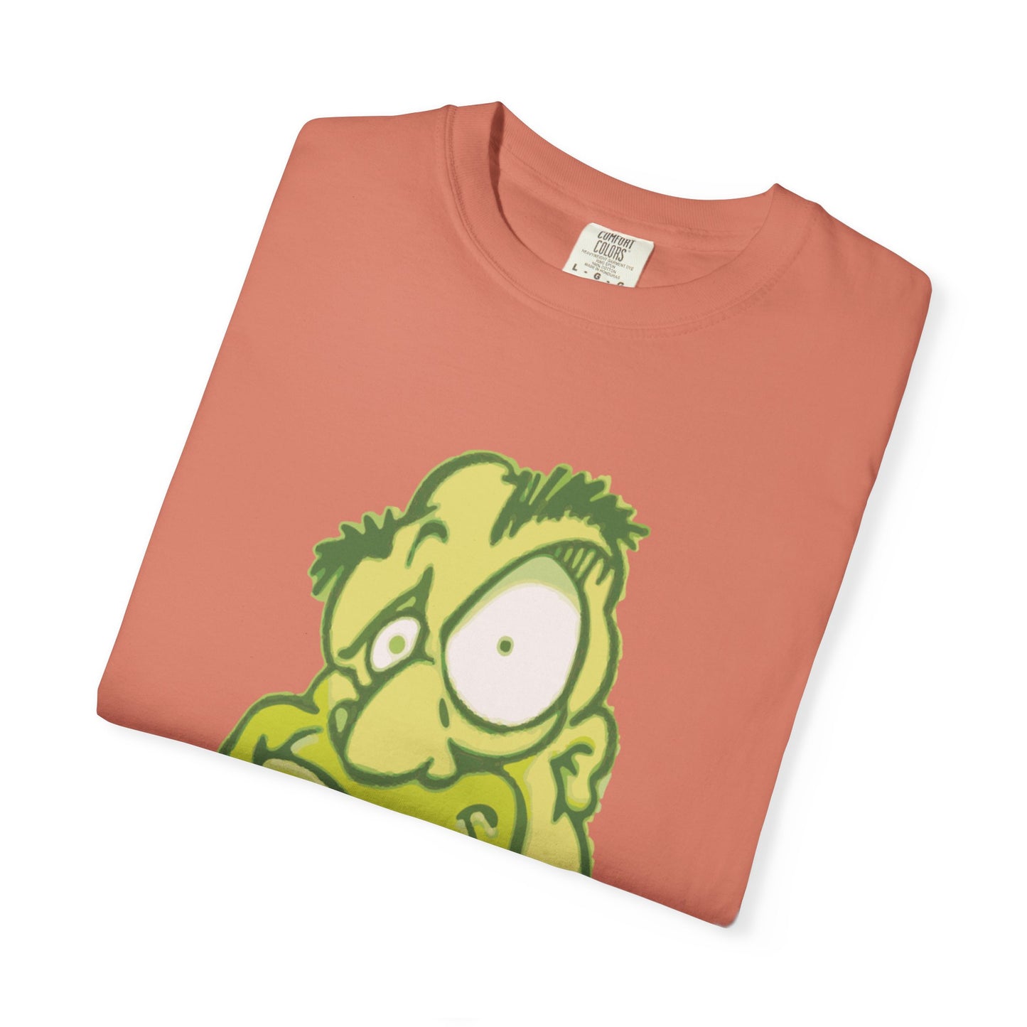 Unisex Garment-Dyed T-Shirt with Quirky Cartoon Design - Perfect for Casual Wear, Gifting, Parties, and Everyday Comfort