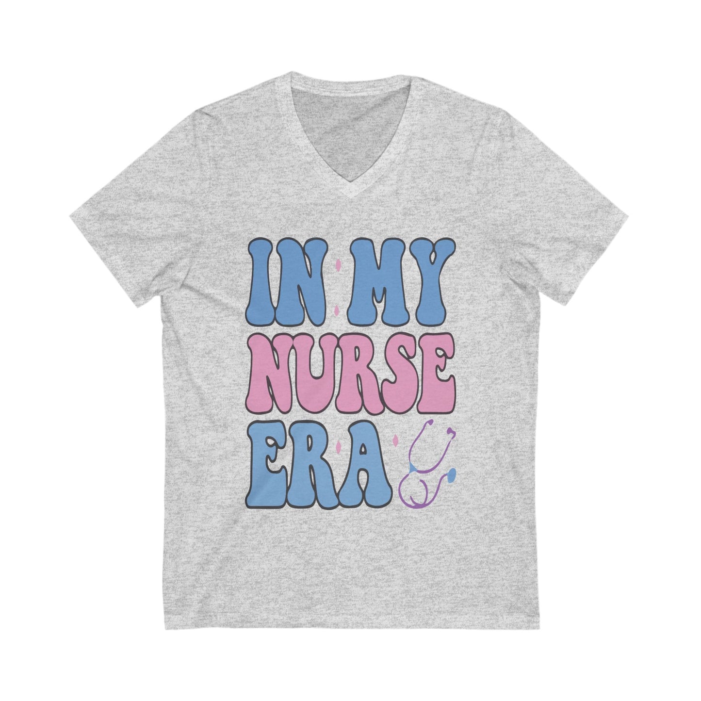 Nurse-Inspired V-Neck Tee, Funny Nurse Shirt, Gift for Nurses, Healthcare Apparel, Nurse Appreciation Day, Casual Wear