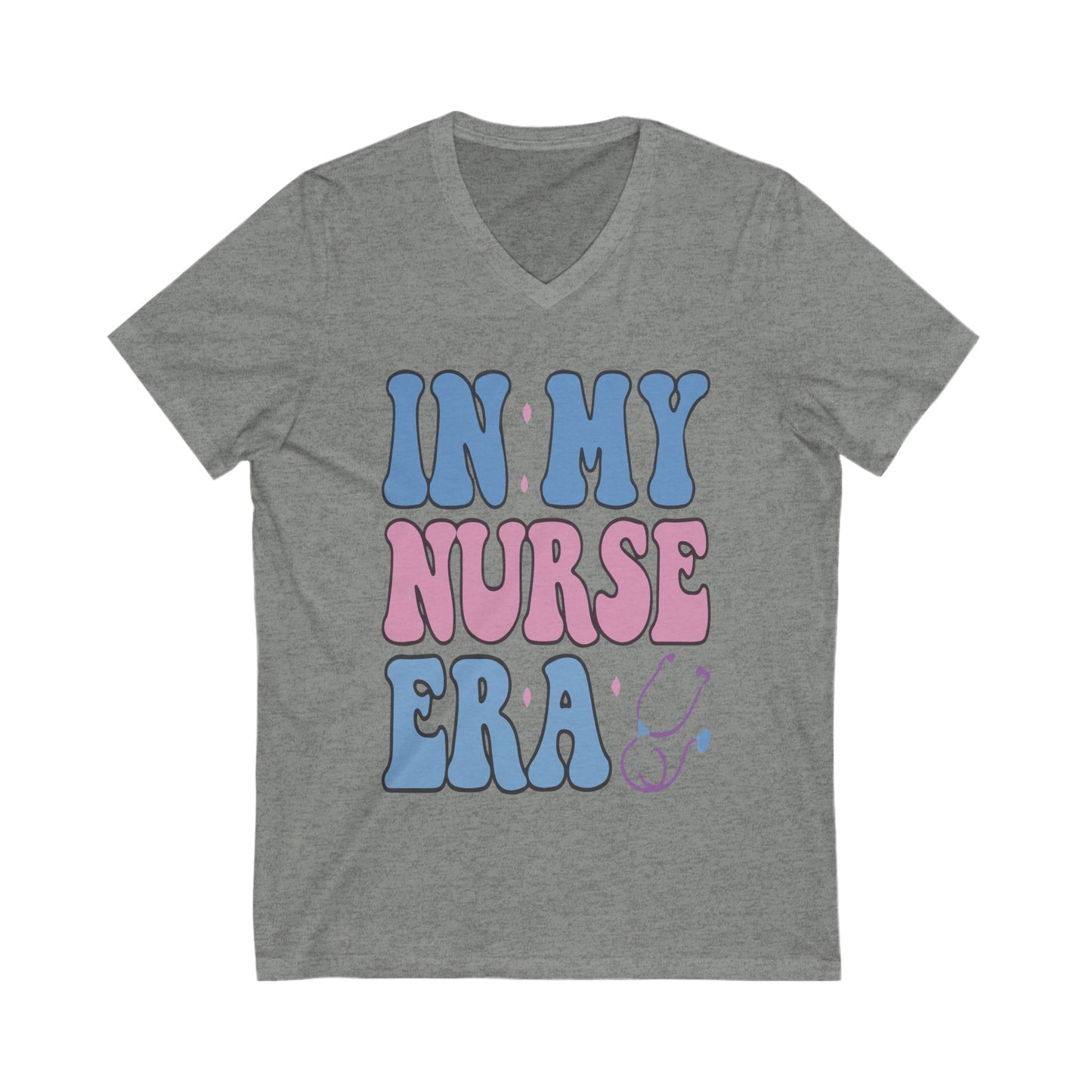 Nurse-Inspired V-Neck Tee, Funny Nurse Shirt, Gift for Nurses, Healthcare Apparel, Nurse Appreciation Day, Casual Wear