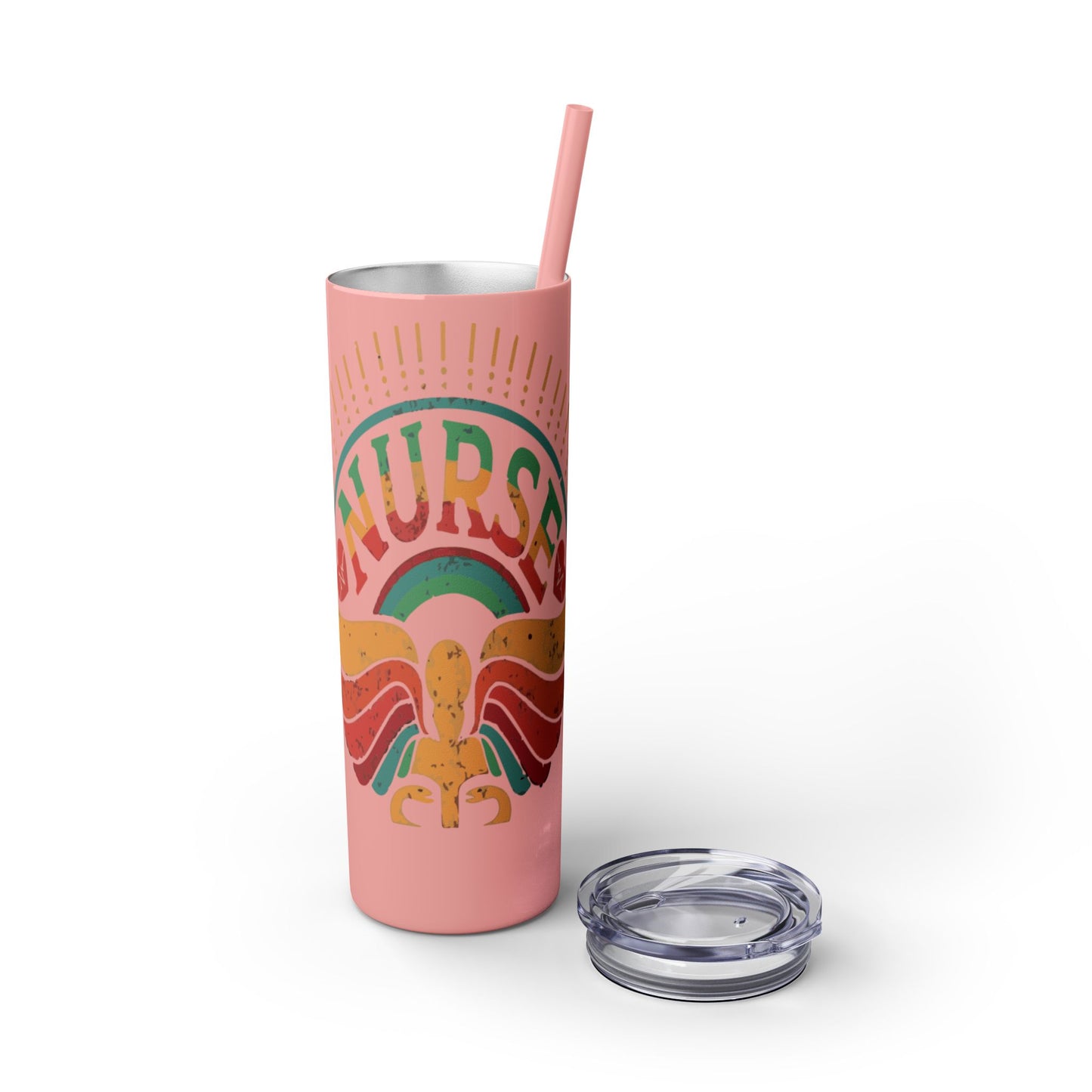 Nurse Skinny Tumbler, 20oz, Motivational Drinkware, Gift for Nurses, Summer Hydration, Nurse Appreciation Day
