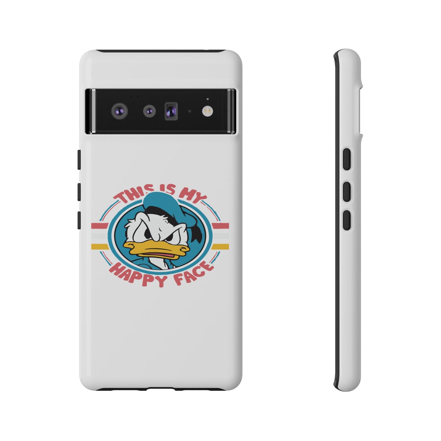 Tough Cases: This is My Happy Face Phone Case, Funny Phone Case, Donald Duck Case, Cute Phone Accessory, Gift for Disney Fans