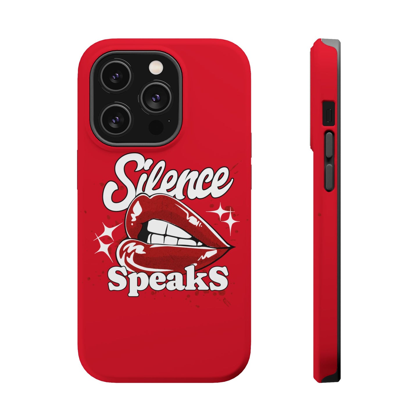Bold Expression Magnetic Tough Cases, Phone Cover, Gift for Her, Pop Art, Trendy Accessory, Silence Speaks Design