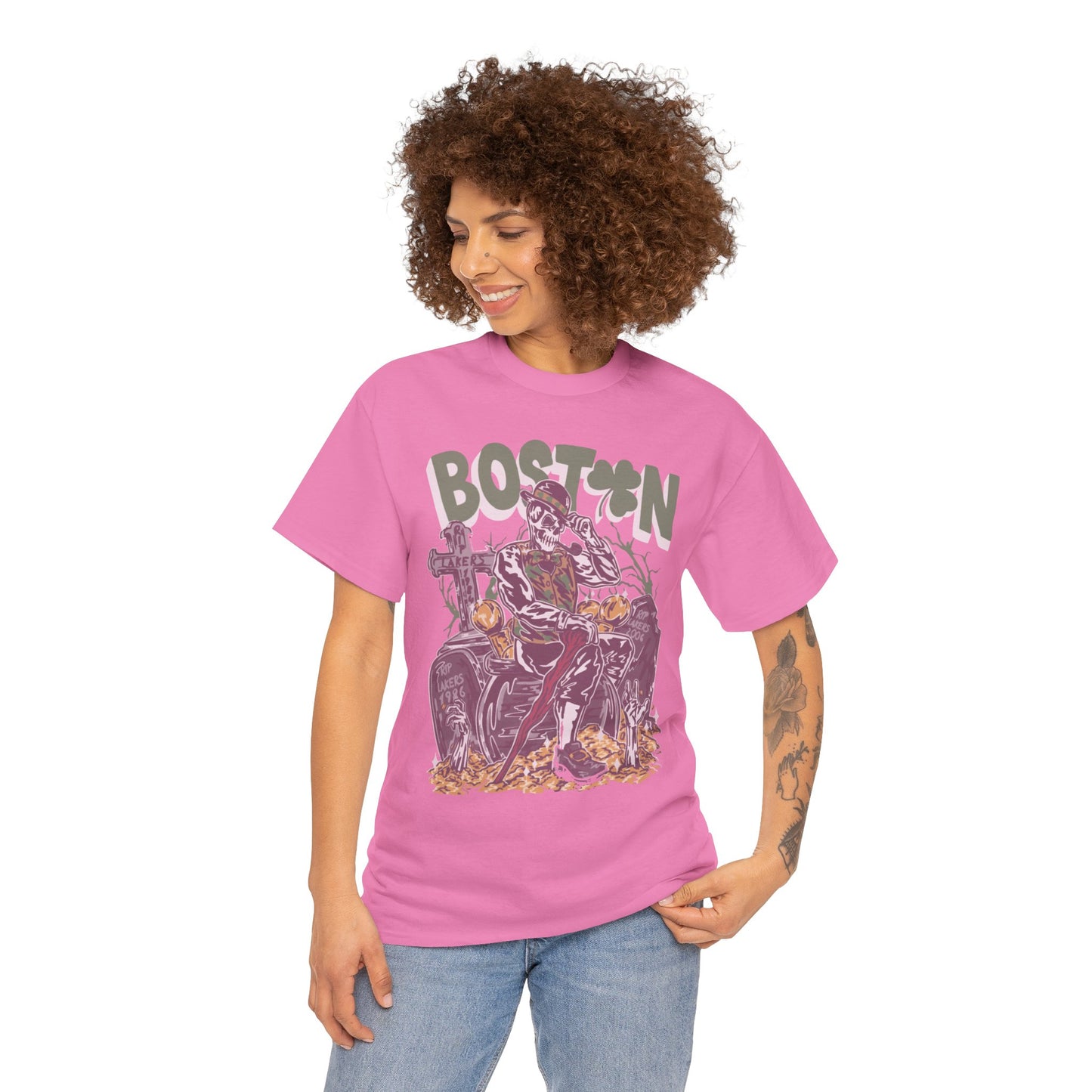 Boston Graphic Tee, Unisex Heavy Cotton T-Shirt, Vintage Boston Shirt, Irish Pride Apparel, St. Patrick's Day Gift, Casual Wear