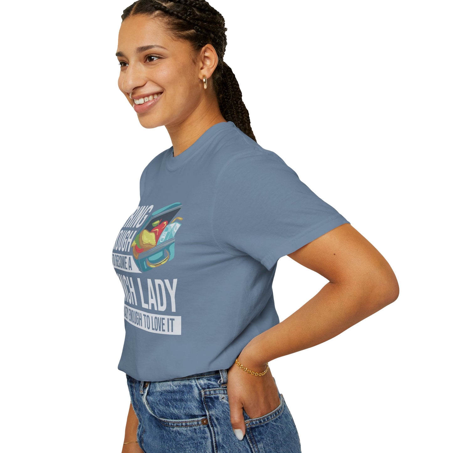 Lunch Lady Humor Unisex T-Shirt, Caring Enough to Become a Lunch Lady, Teacher Gift, Appreciation Gift, Funny T-Shirt, School Staff Tee