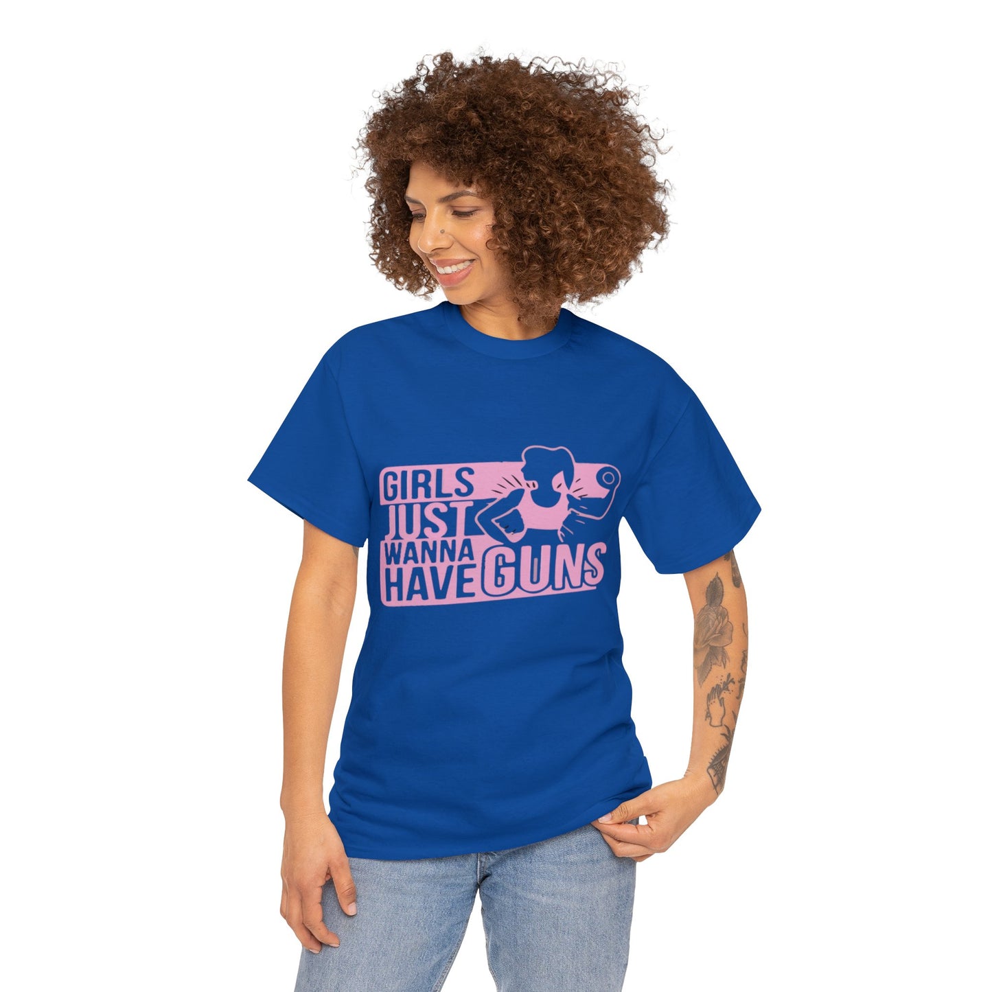 Girls Just Want To Have Guns Heavy Cotton Tee