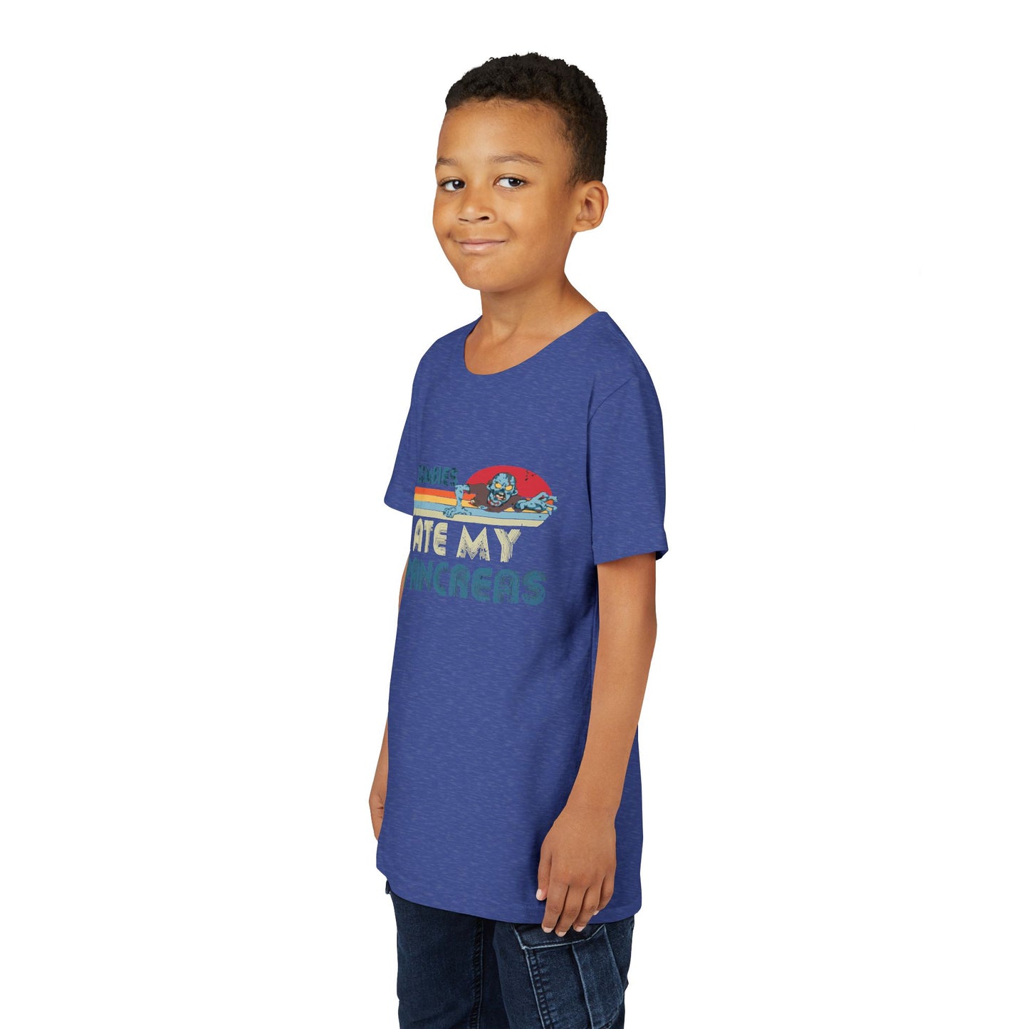 Youth Zombie Tee, Cute Graphic T-Shirt for Kids, Fun Short Sleeve Top, Halloween Costume, Gift for Little Horror Fans