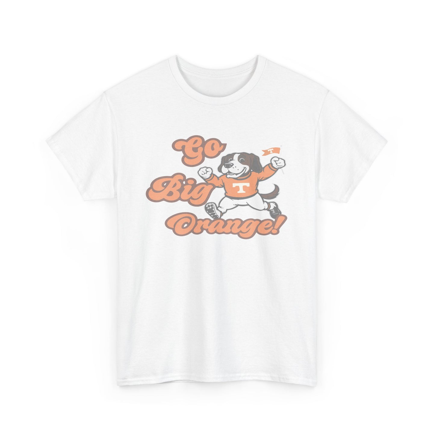 Go Big Orange Unisex Heavy Cotton Tee, Sports Fan Shirt, Casual Wear, College Game Day Top, Gift for Sports Enthusiasts