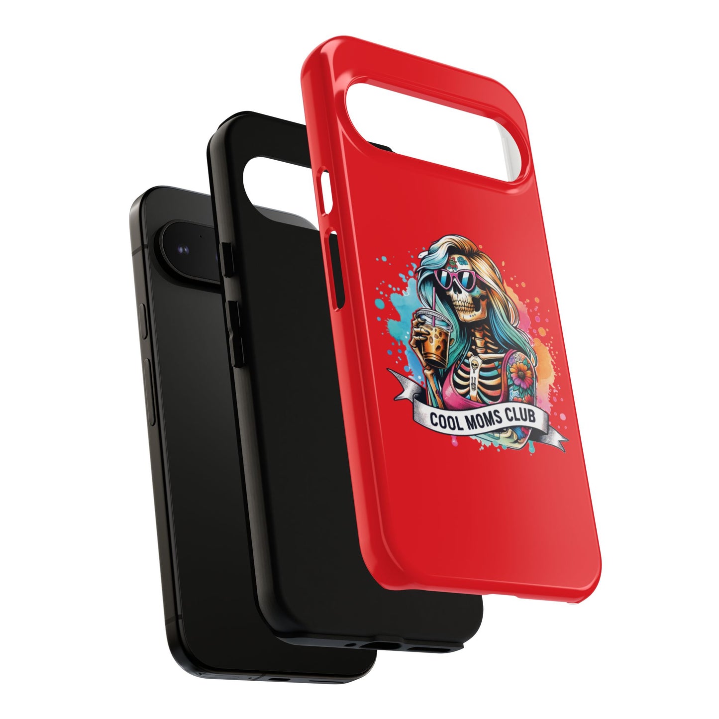 Cool Moms Club Phone Case - Tough Cases, Funky Phone Cover, Gift for Moms, Skeleton Design, Trendy Tech Accessories