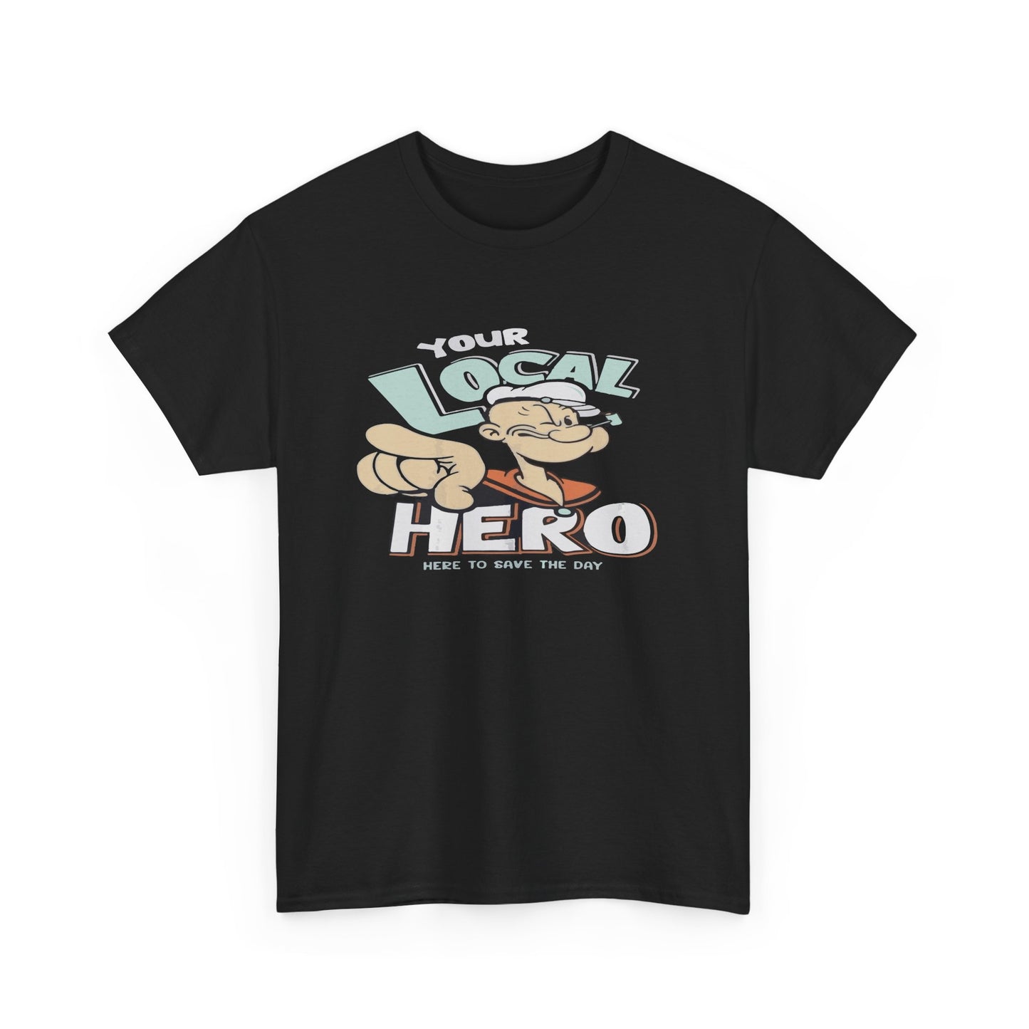 Local Hero Unisex Heavy Cotton Tee | Cool Graphic Tee for Everyday Wear, Gift for Friends, Casual Style, Birthday Gift, Gift for Heroes