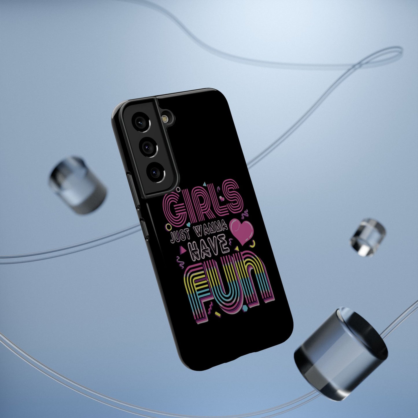 Fun Vibe Phone Case - Girls Just Wanna Have Fun Cell Case, Impact-Resistant Cover, Gift for Teens, Birthday Party Accessory, Trendy Tech