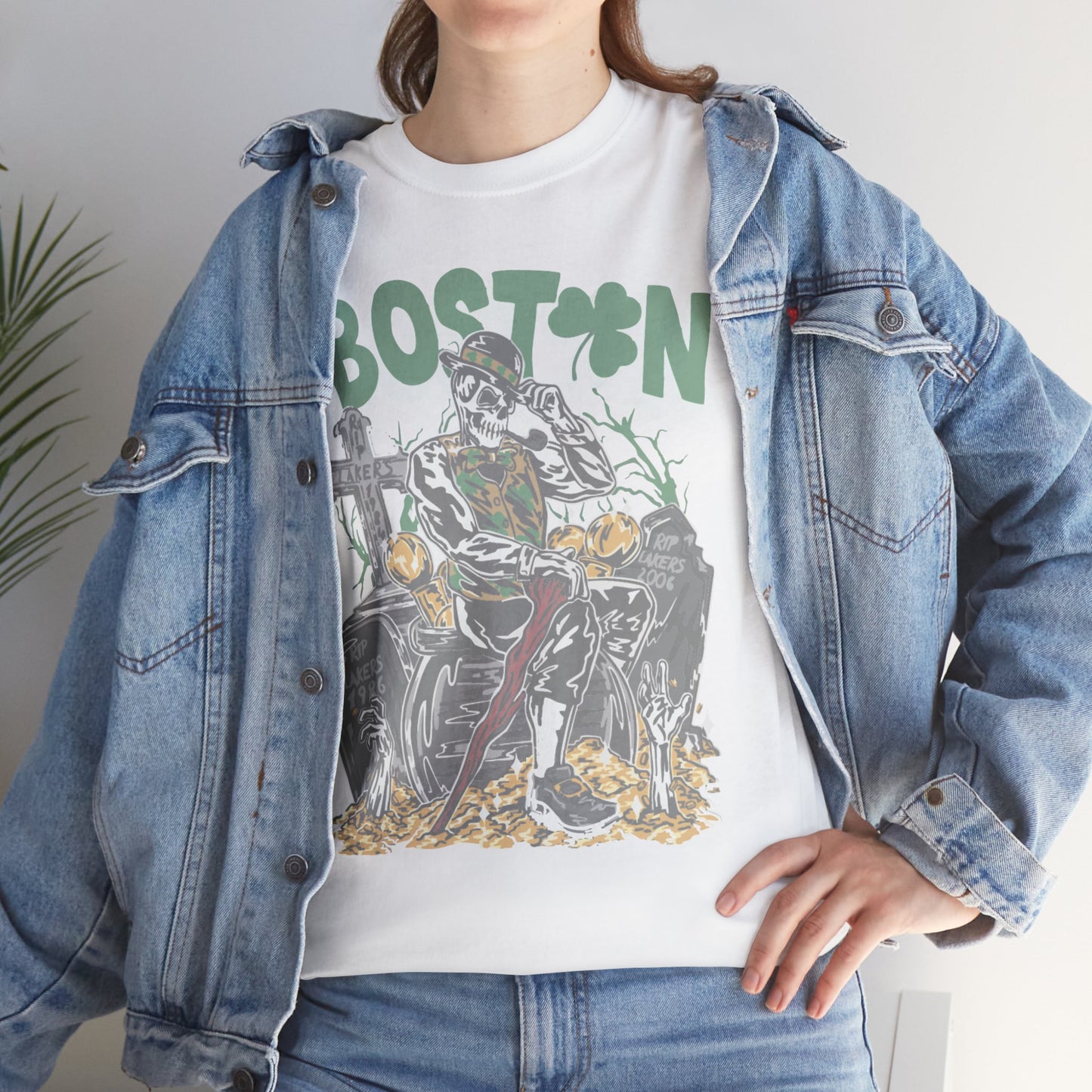 Boston Graphic Tee, Unisex Heavy Cotton T-Shirt, Vintage Boston Shirt, Irish Pride Apparel, St. Patrick's Day Gift, Casual Wear