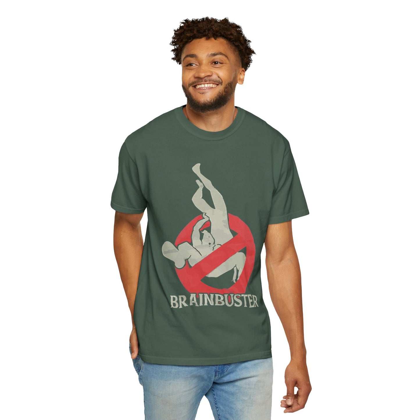 Unisex Fun Graphic T-Shirt, Graphic Tee, Casual Wear, Gift for Wrestling Fans, Brainbuster Design, Humor Apparel, Everyday Style