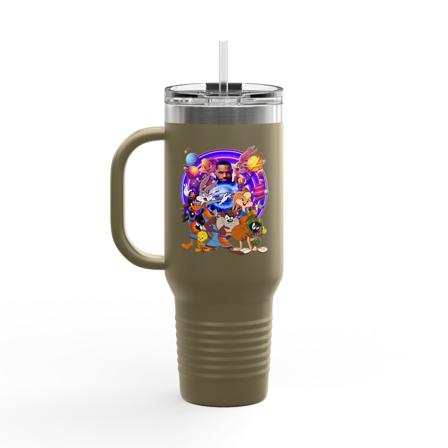 Colorful Insulated Travel Mug, 40oz - Fun for Road Trips, Tailgating, Hot Summer Days, Gift for Friends, Family, or Kids