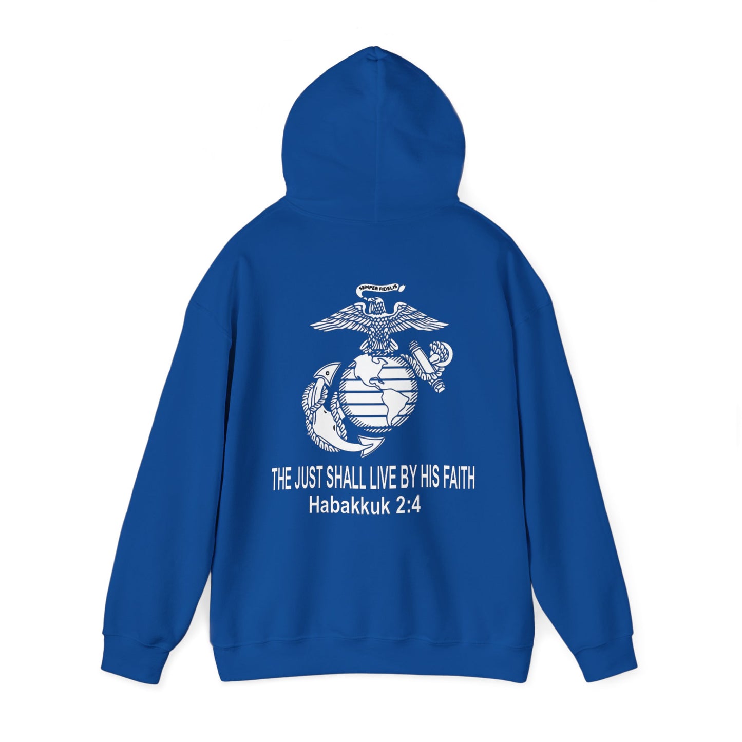 the Just shall Live by Faith Heavy Blend™ Hooded Sweatshirt