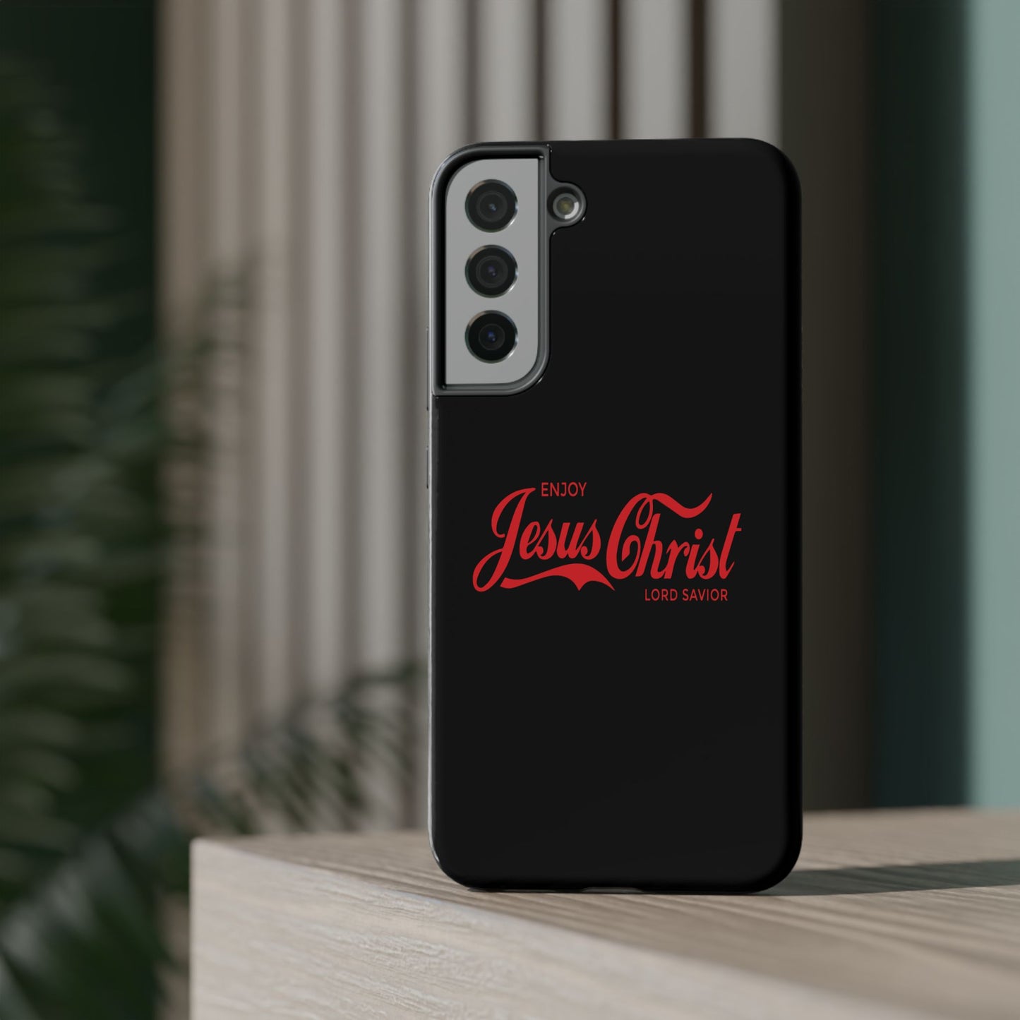 Impact-Resistant Phone Case: Enjoy Jesus Christ Lord Savior, Christian Gift, Durable Protection, Faith-Based Accessory, Holiday Gift