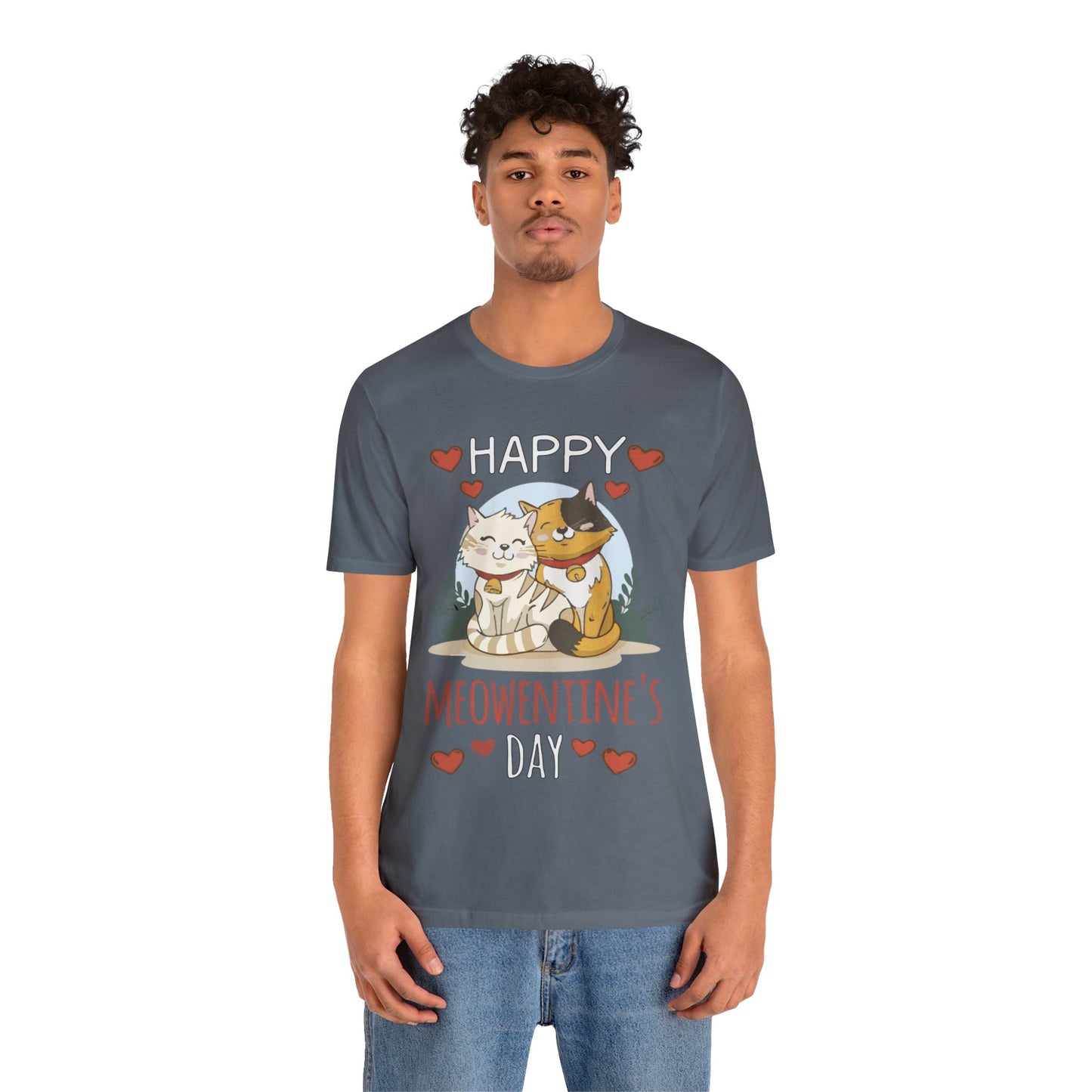 Happy Meowentine's Jersey Short Sleeve Tee