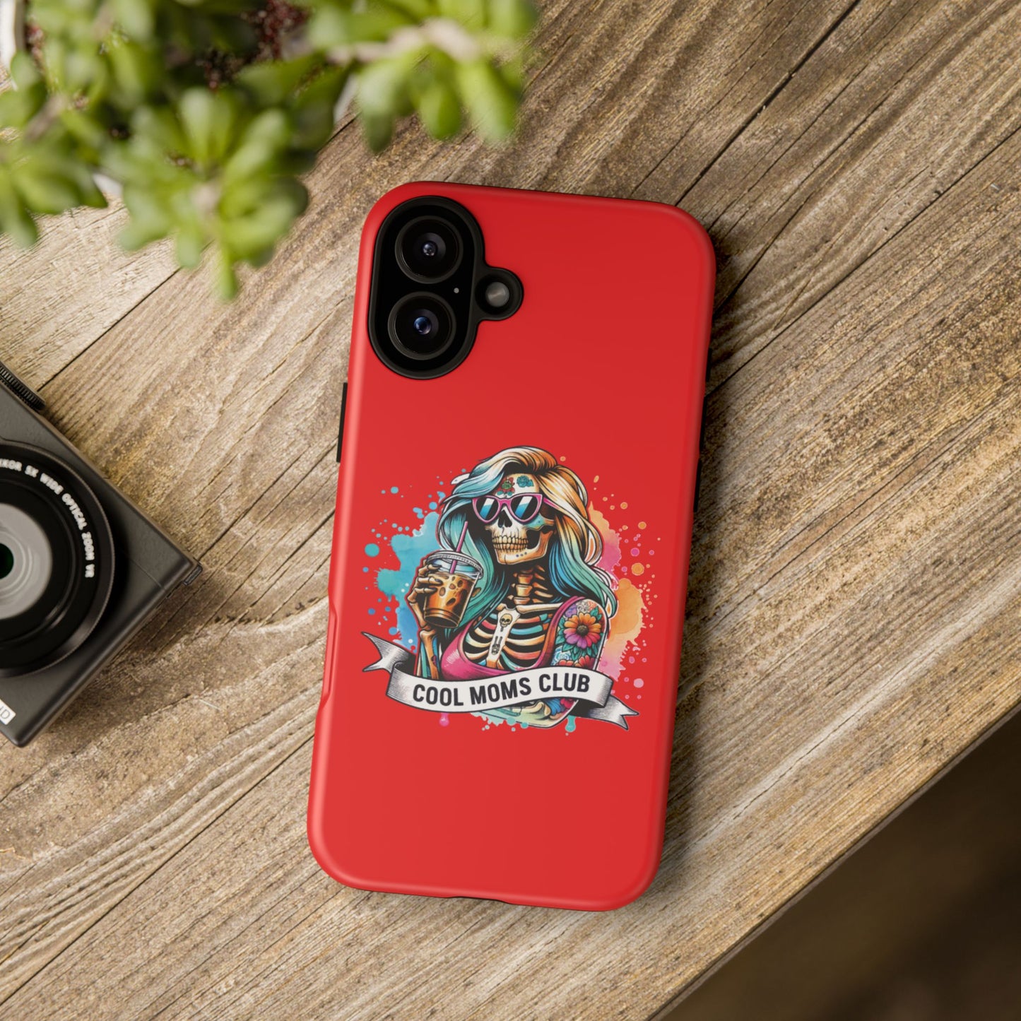 Cool Moms Club Phone Case - Tough Cases, Funky Phone Cover, Gift for Moms, Skeleton Design, Trendy Tech Accessories