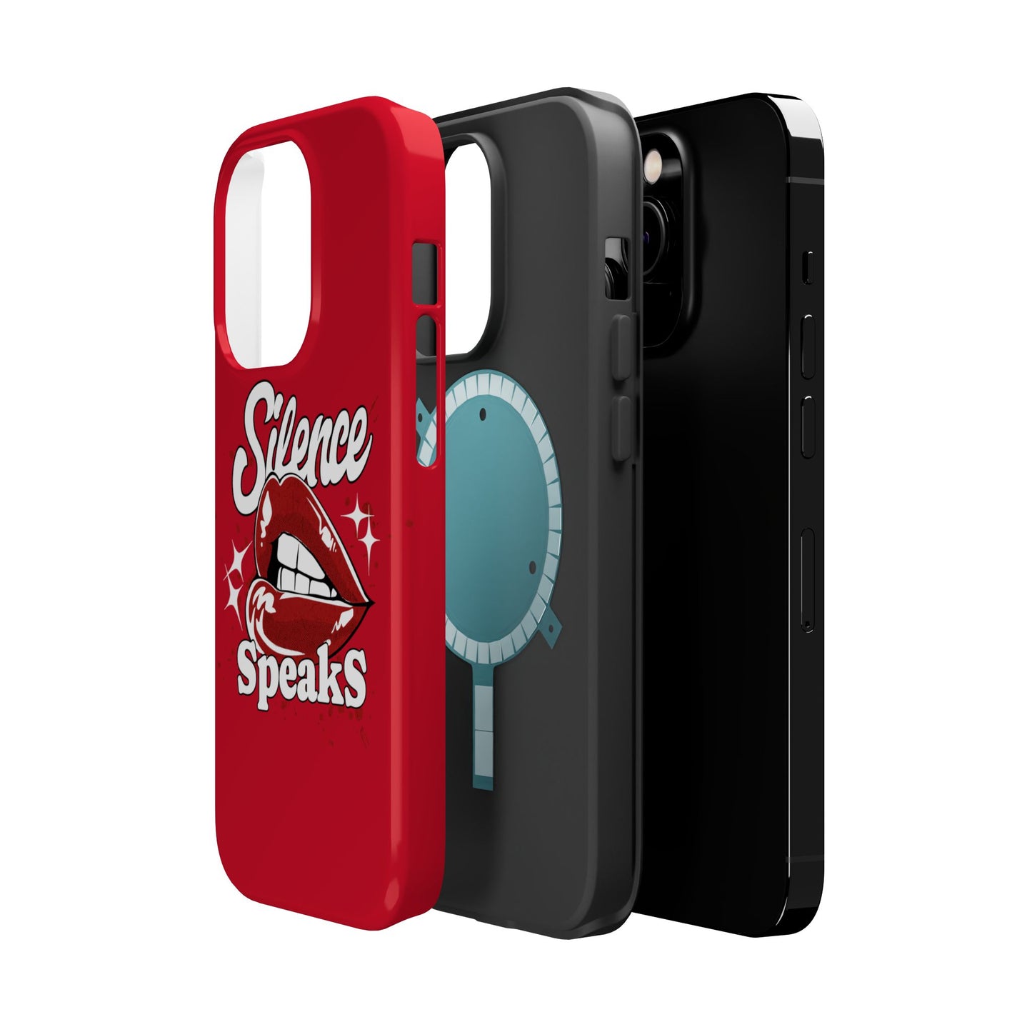 Bold Expression Magnetic Tough Cases, Phone Cover, Gift for Her, Pop Art, Trendy Accessory, Silence Speaks Design