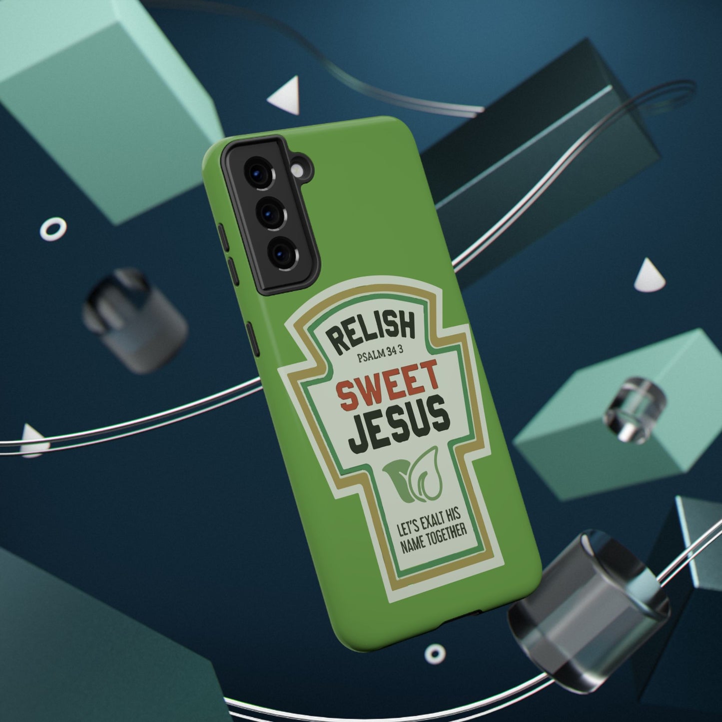 Relish Sweet Jesus Phone Case, Christian Gift, Impact-Resistant Case, Religious Phone Accessory, Faith-Based Present, Celebration Case
