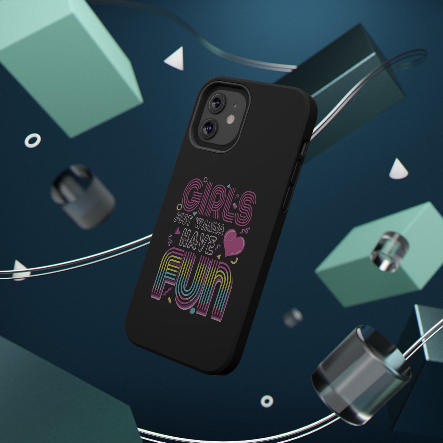 Fun Vibe Phone Case - Girls Just Wanna Have Fun Cell Case, Impact-Resistant Cover, Gift for Teens, Birthday Party Accessory, Trendy Tech