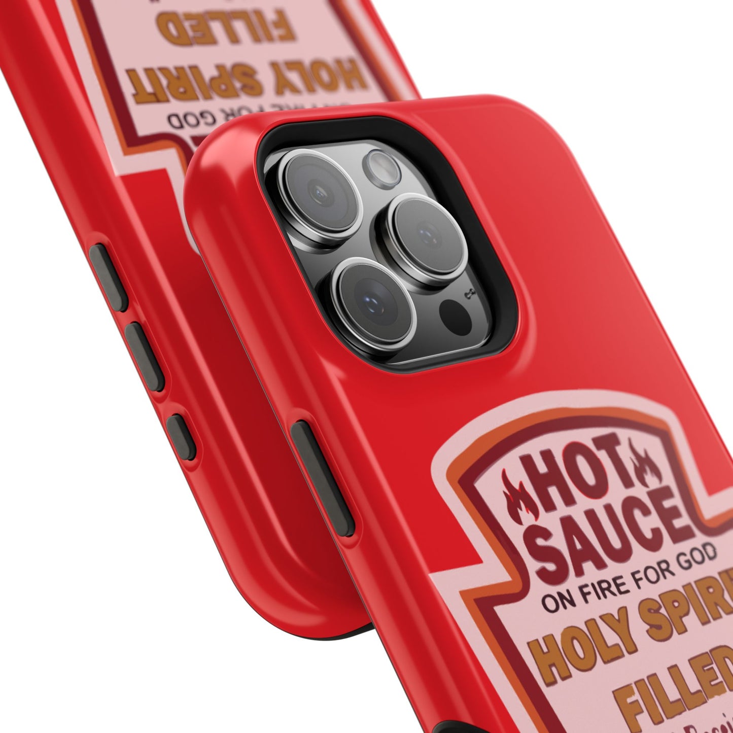 Holy Spirit Hot Sauce Phone Cases - Impact-Resistant, Christian Gift, Spiritual Reminder, Unique Design, Faith-Based Accessory